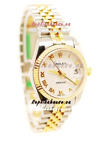 Rolex DateJust Mid-Sized Swiss Replica Two Tone Watch