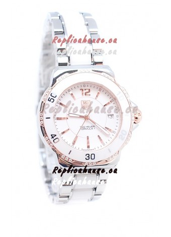 Tag Heuer Formula 1 Japanese Quartz Ladies Watch in Ceramic Bezel with Diamonds