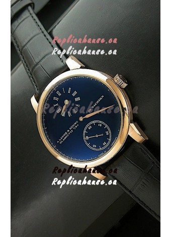 A. Lange & Sohne Cortes de Geneve Decorative Bridges Classic Replica Rose Gold Watch in Black Dial