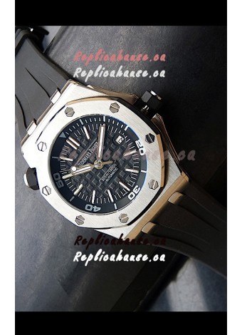 Audemars Piguet Scuba Japanese Replica Watch Black Dial