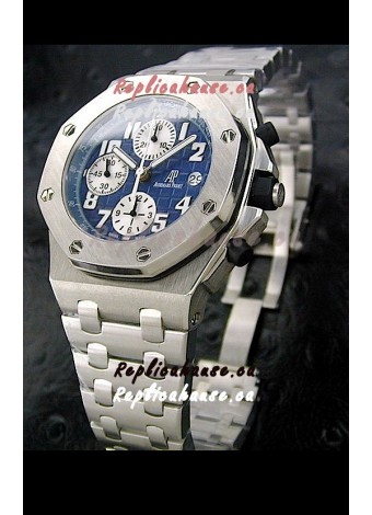Audemars Piguet Royal Oak Watch in Blue Safari Dial - Secs hand 9 O Clock