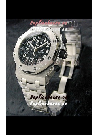 Audemars Piguet Royal Oak Watch in Black Safari Dial - Secs hand 9 O Clock