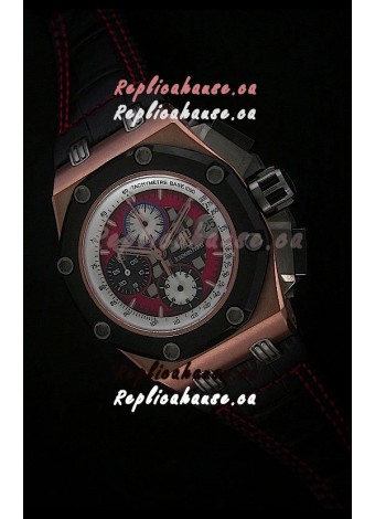 Audemars Piguet Royal Oak Offshore Rubens Barrichello Pink Gold Watch - Secs hand 12 O clock
