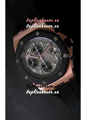 Audemars Piguet Royal Oak Offshore Swiss Watch in Grey Safari Dial - Secs hand 12 O clock