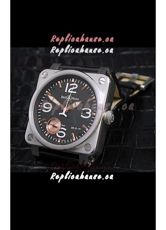Bell and Ross BR013 97 Power Reserve Swiss Watch in Black Dial