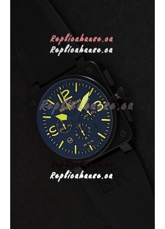 Bell and Ross BR01-94 7750 Swiss Watch in Yellow Markings