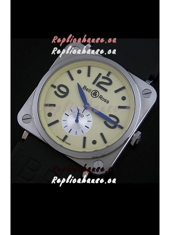 Bell & Ross Japanese Watch in Gold Ivory Dial