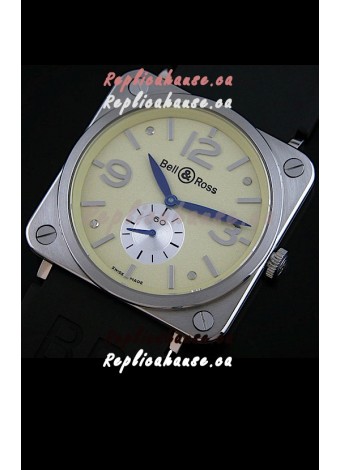 Bell & Ross Japanese Watch in Gold Ivory Dial