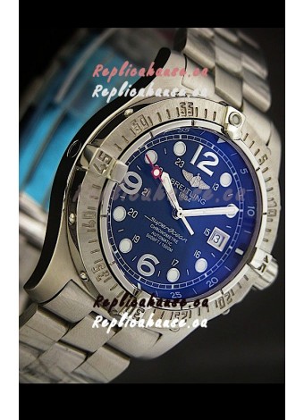Breitling Superocean Swiss Replica Watch Steelfish in Blue Dial