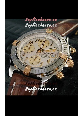 Breitling Windrider Swiss Replica Watch in White Dial Two Tone Markers