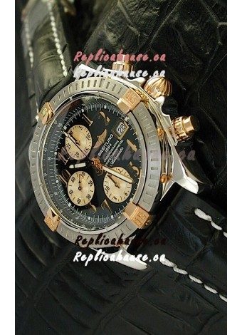 Breitling Windrider Swiss Replica Watch in Black Dial Steel Case