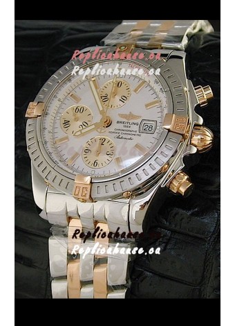 Breitling Windrider Swiss Replica Watch in White Dial Two Tone Case