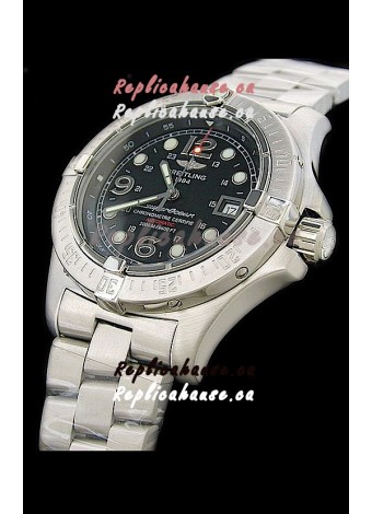 Breitling Superocean Steelfish Swiss Replica Watch in Black Dial