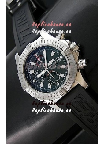 Breitling Super Avenger Swiss Watch in Black Dial - Ultimate Mirror Replica 