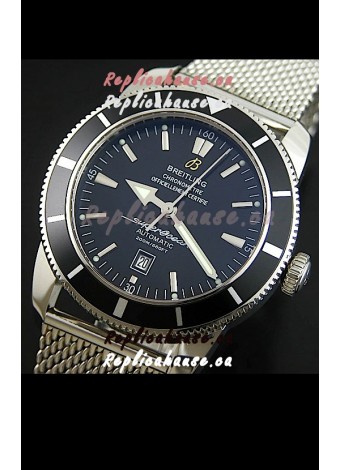 Breitling SuperOcean Swiss Replica Watch with Mesh Steel Strap - Ultimate Mirror Replica