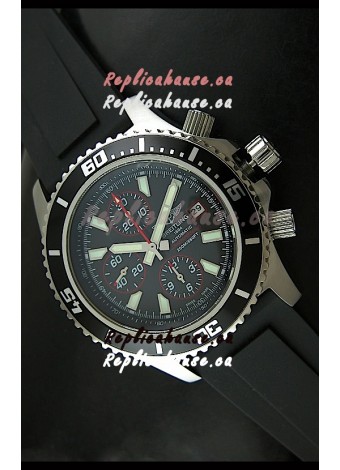 Breiting Superocean Chronograph Swiss Replica Watch in Black Dial - 1:1 Mirror Replica 