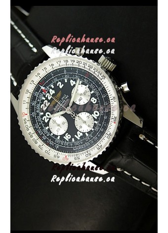 Breitling Navitimer Cosmonaute Swiss Replica Watch in Black Dial - MIRROR Replica