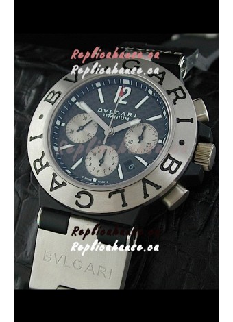 Bvlgari Fabrique en Suisse Swiss Replica Titanium Watch in Black Dial