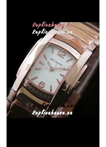 Bvlgari Assioma Japanese Replica Quartz Watch in White Dial