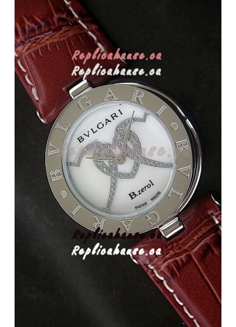 Bvlgari B.zerol Japanese Replica Quartz Watch in White Dial