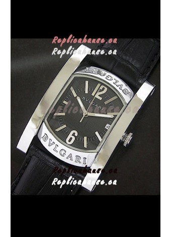 Bvlgari Assioma Japanese Replica Quartz Watch in Black Dial