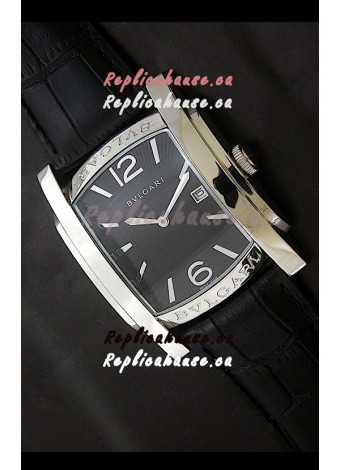 Bvlgari Assioma Japanese Replica Quartz Watch in Black Dial