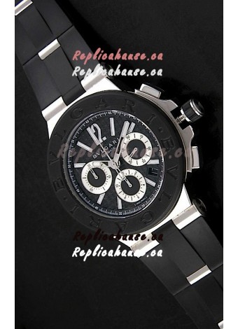 Bvlgari Diagono Swiss Replica Watch in Black Dial