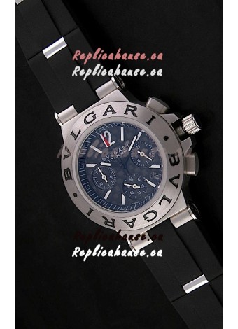 Bvlgari CH35 S Aluminium Japanese Replica Quartz Watch in Black Dial