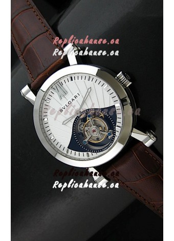 Bvlgari Sotirio Swiss Replica Tourbillon Watch in White Dial