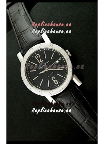Bvlgari Quartz Japanese Replica Watch in Black Dial