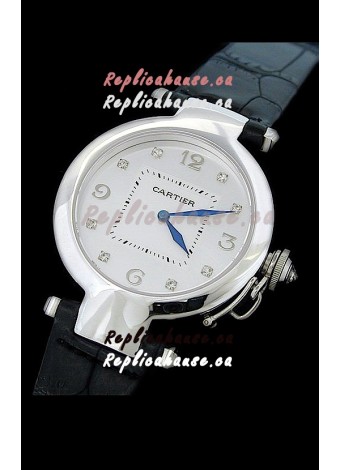 Cartier Pasha de Swiss Replica Automatic Watch in White Dial
