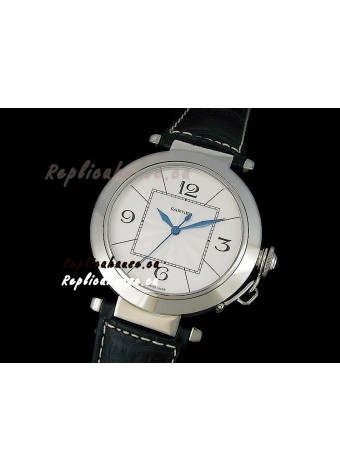 Cartier Pasha de Swiss Replica Automatic Watch in White Dial