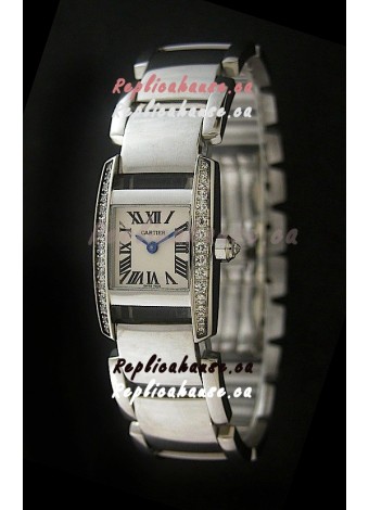 Cartier Tankissime Ladies Replica Watch in White Dial
