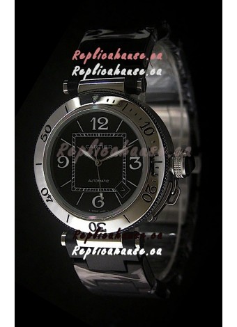 Cartier Pasha de Swiss Replica Watch in Black Dial