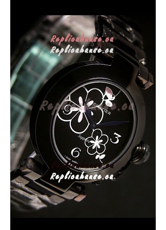 Cartier Pasha de Ladies Replica Watche in Black Dial