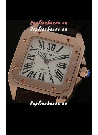 Cartier Santos Swiss Replica Watch in White Dial
