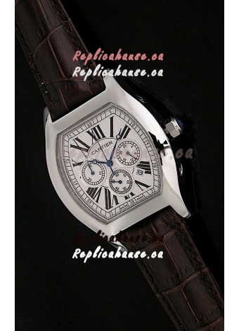 Cartier Tortue Japanese Replica Watch in Brown Strap