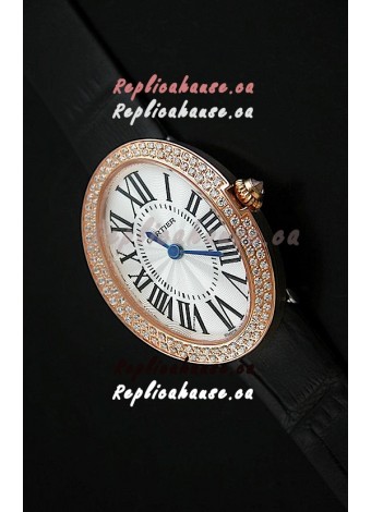 Cartier Baignoire Ladies Swiss Replica Watch in Rose Gold