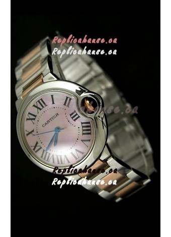 Ballon De Bleu Cartier Two tone Pink Gold Swiss Watch