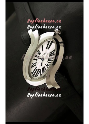 Delices De cartier Japanese Watch in Black Strap