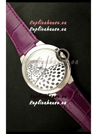 Ballon De Cartier Watch in Leopard Dial