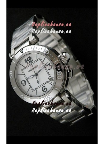 Cartier Pasha De Seatimer Japanese Quartz Watch in White Dial