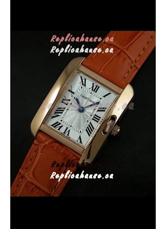 Cartier Louis Japanese Replica Ladies Rose Gold Watch