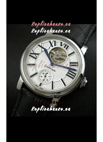 Ballon De Cartier Flying Tourbillon Japanese Replica Watch - Black Strap