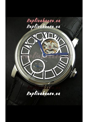Ballon De Cartier Flying Tourbillon Japanese Replica Watch - Steel Case