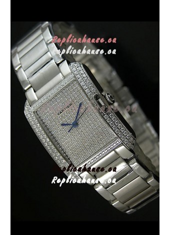 Cartier Tank Anglaise Ladies Replica Watch in Steel Case/Strap