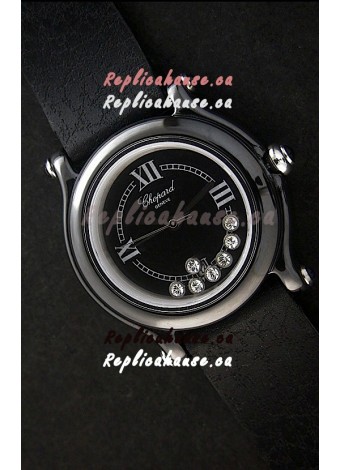 Chopard Happy Sport Japanese Replica Watch in Black Dial