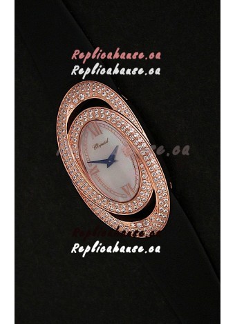 Chopard Xtravagza Swiss Replica Watch in Black Strap