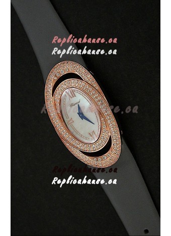 Chopard Xtravagza Swiss Replica Watch in Black Strap