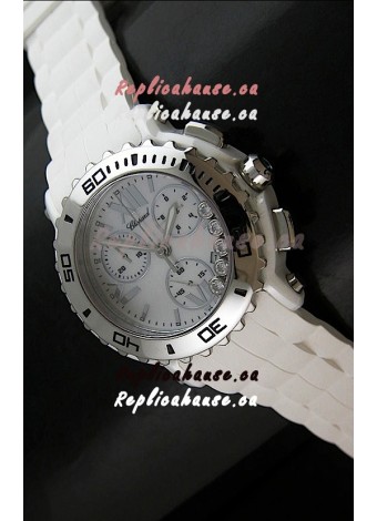 Chopard Happy Sport Swiss Replica Watch in White Dial